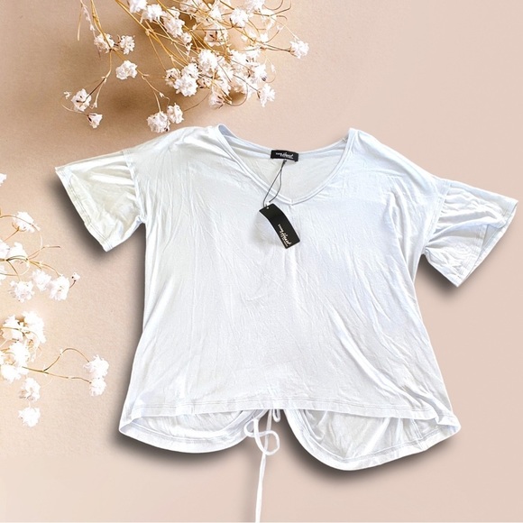 Young At Heart Los Angeles Laguna Top Cinched Style Back Blouse Small Blue - Picture 4 of 7